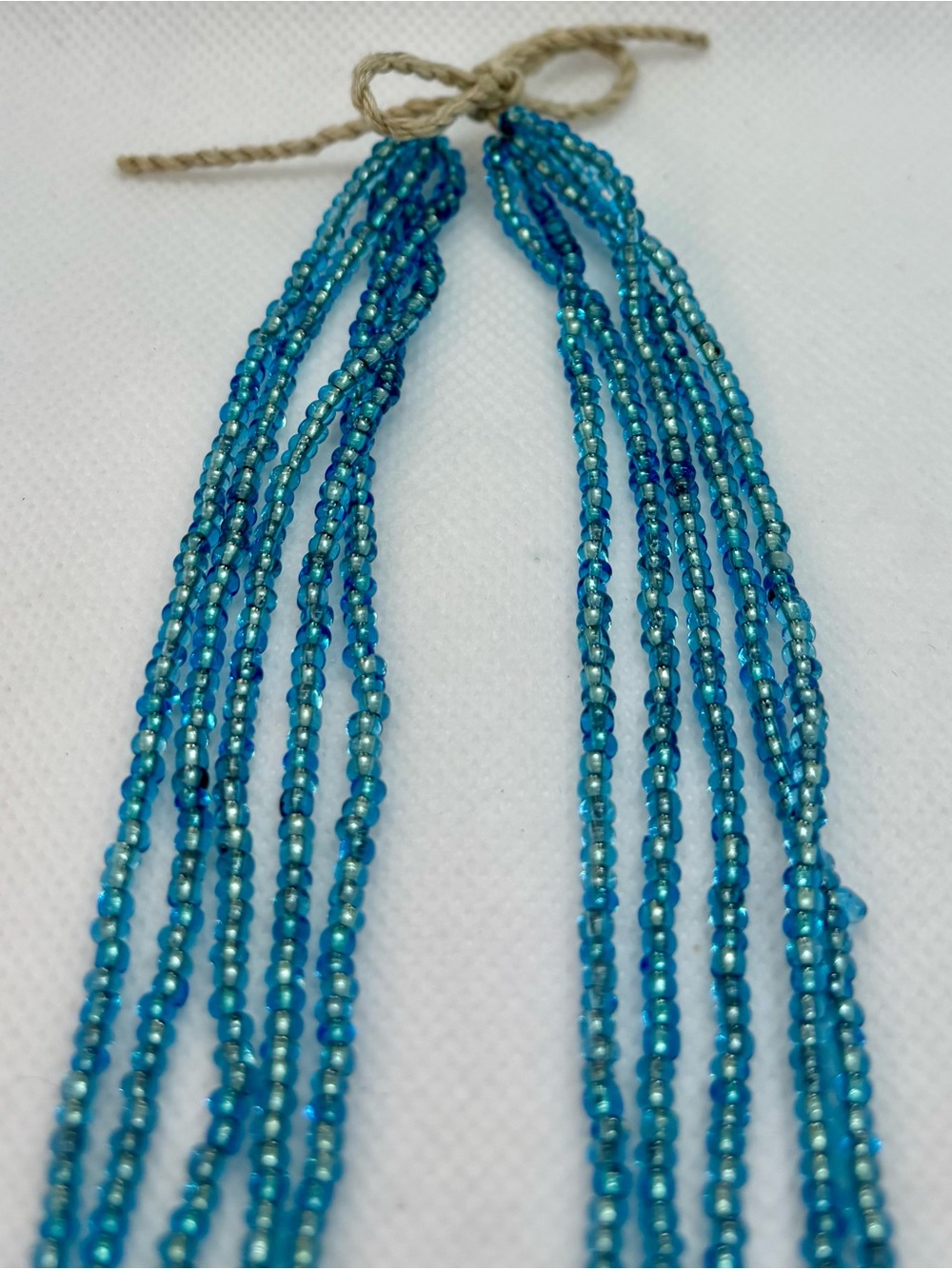 NATIVE AMERICAN GLASS BEAD NECKLACE(HAND BEADED) - Picture 4 of 4